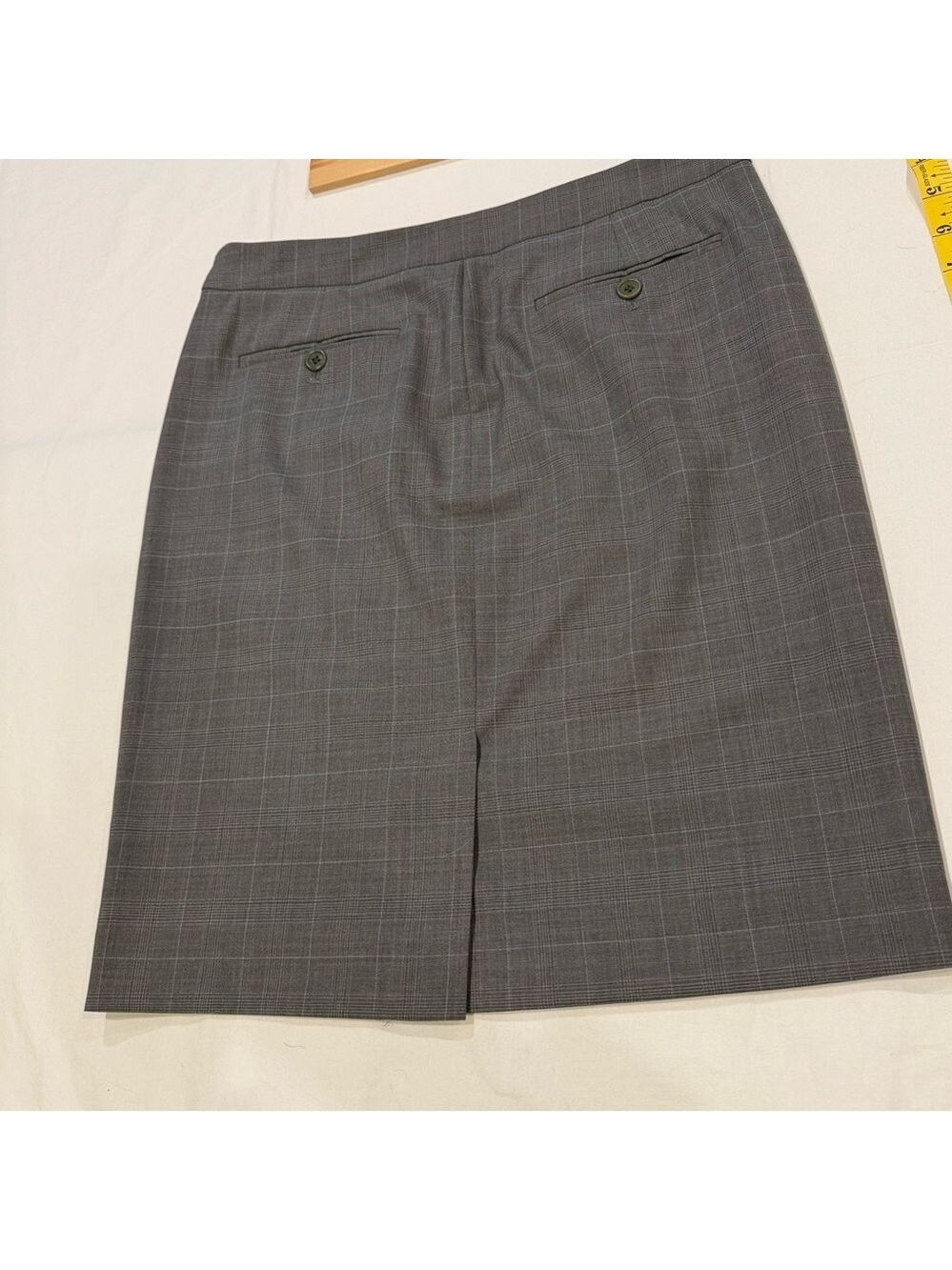 Theory Grey Pencil Skirt Womens Size 0 Tailored Career Office - Picture 5 of 6